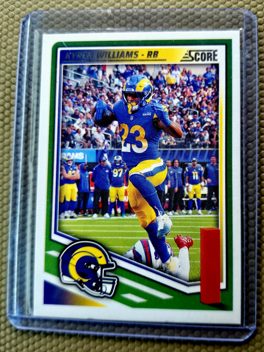 2024 Panini Score Kyren Williams #157 Green Parallel Los Angeles Rams Raw